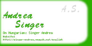 andrea singer business card